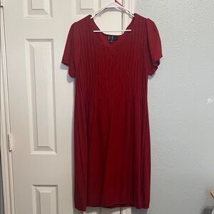 R&K Originals Chic Red Midi Dress